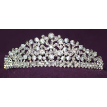 Nuevos accesorios nupciales del pelo del Rhinestone de la promoción Tiara cristalina hecha a mano de la boda